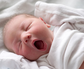 newborn yawns
